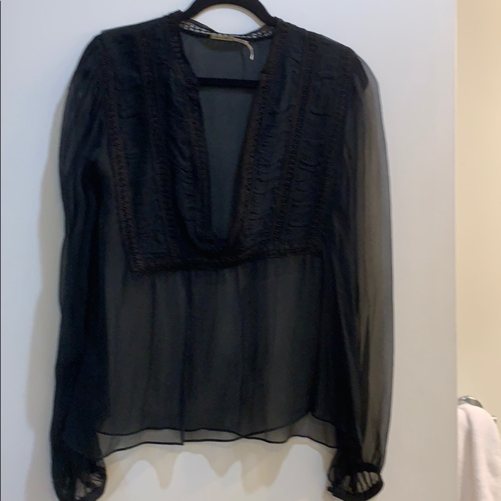 Maxstudio Sheer Black Top